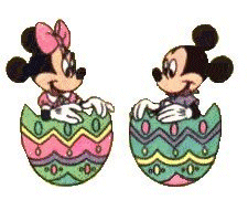 Gif animé Pâques Mickey Minnie